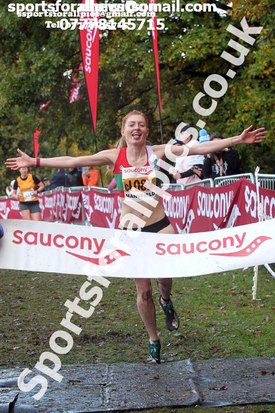 Senior women, National Cross Country Relay Champs., Berry Hill Park, Mansfield.  Photo: David T. Hewitson/Sports for All Pics